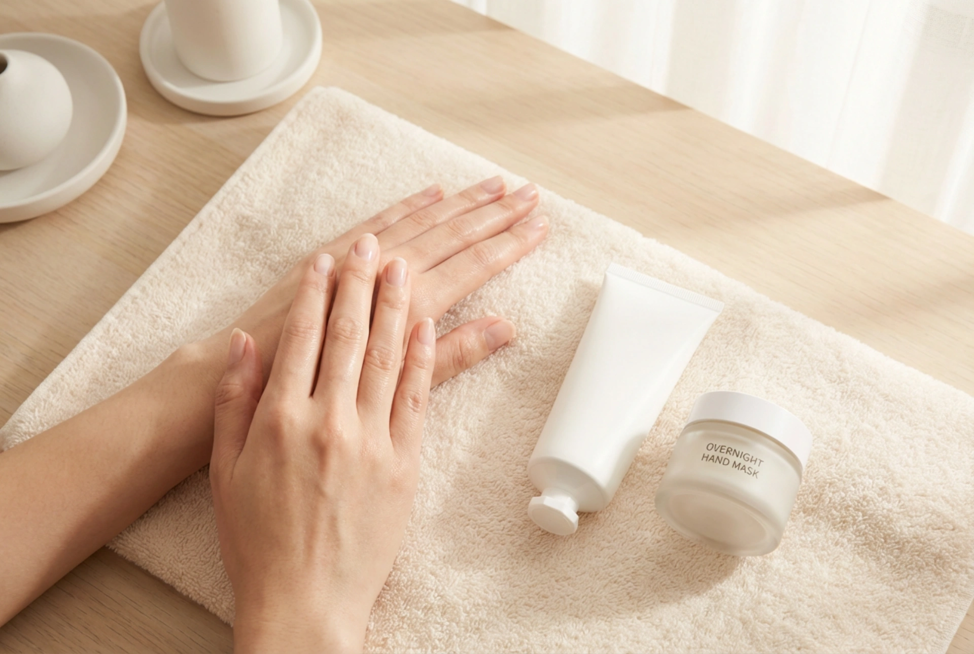 Soin des mains sèches : une routine simple et des masques de nuit