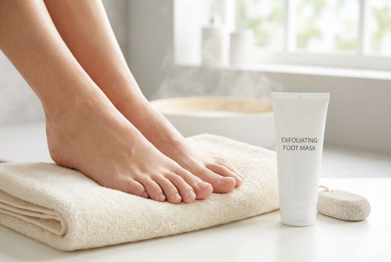 Masque exfoliant pour les pieds : utilisation sécurisée dans la pédicure à domicile