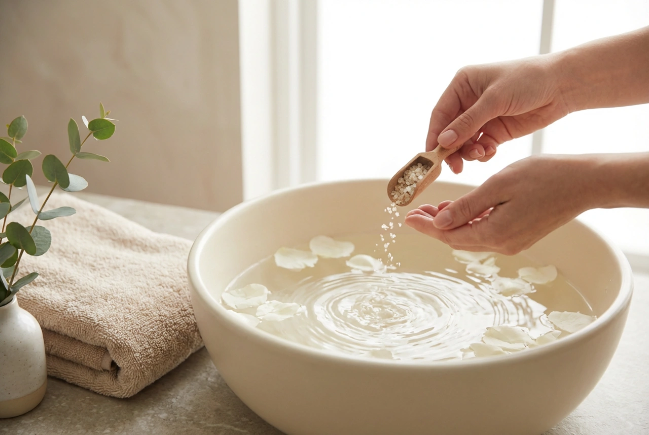 Le sel pour les pieds dans les soins à domicile : préparer un bain apaisant