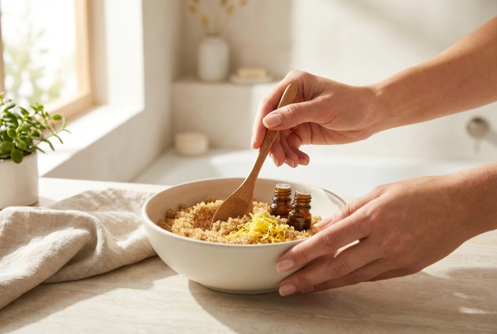 Gommage maison pour les pieds : recettes simples, technique et fréquence