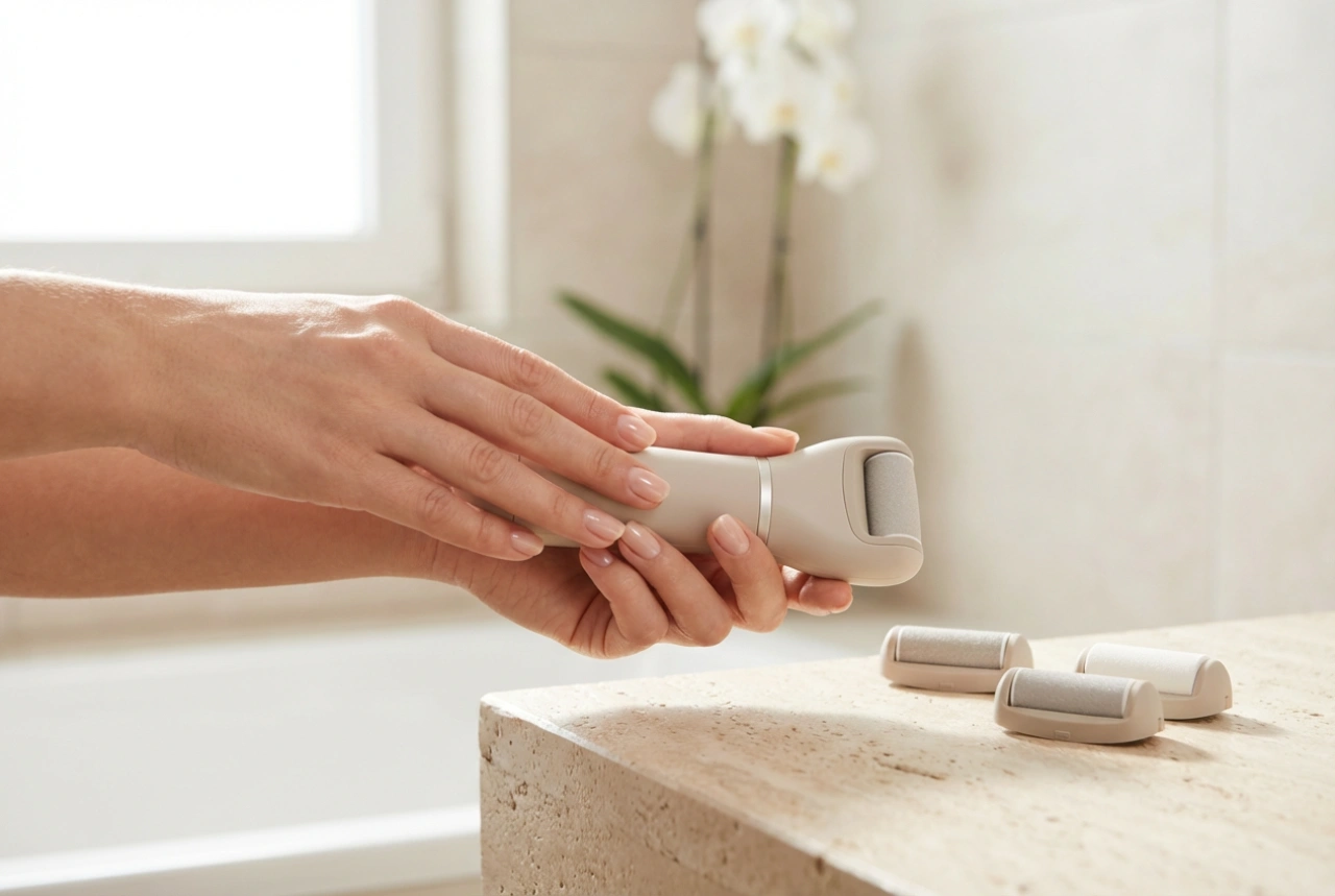 Râpe à pieds électrique : réglages, changement de rouleau et utilisation sécurisée
