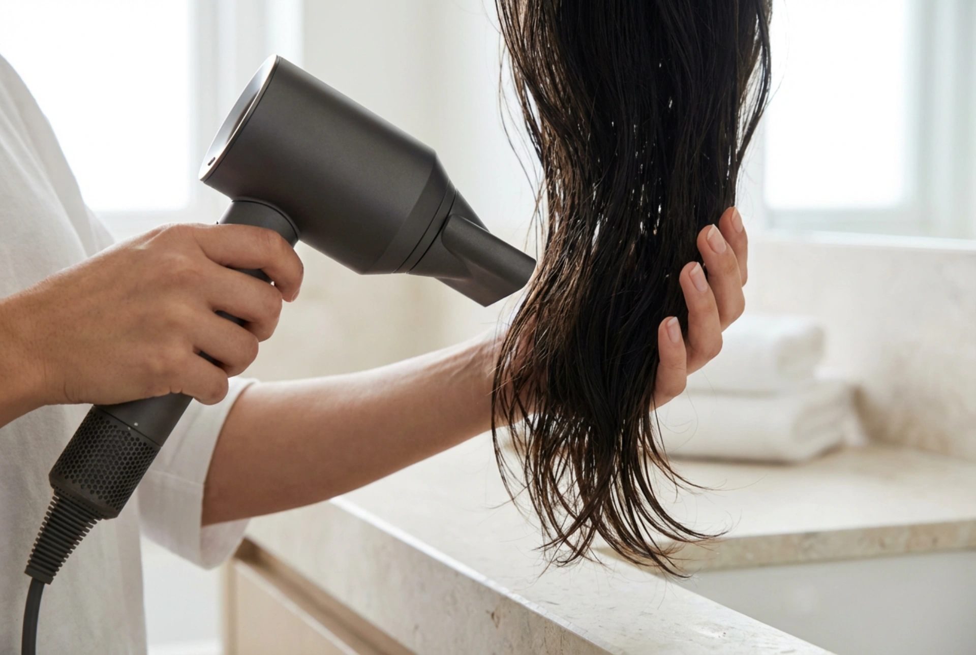 Sèche-cheveux à la maison : puissance, concentrateur et technique pour un séchage sans surchauffe