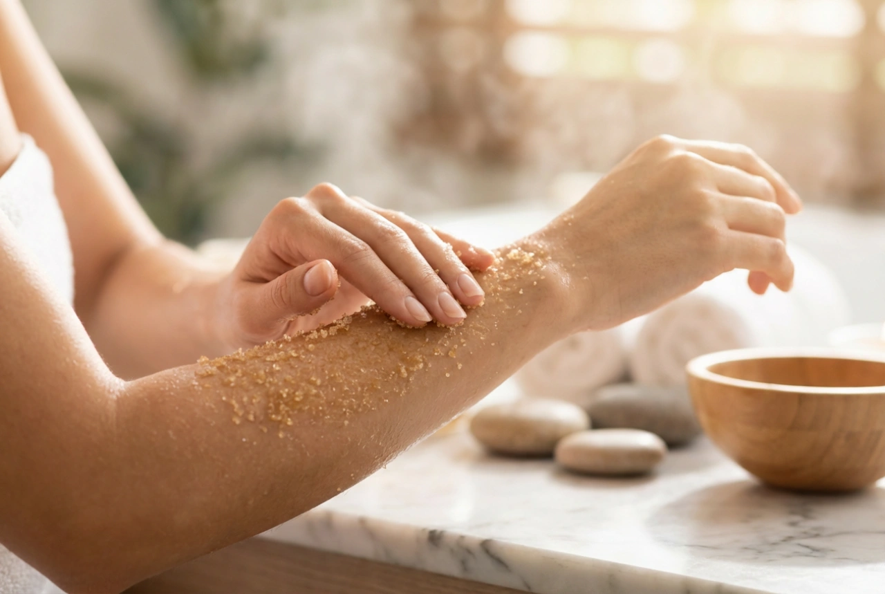 Gommage corporel à la maison : fréquence, technique et soins après l'exfoliation