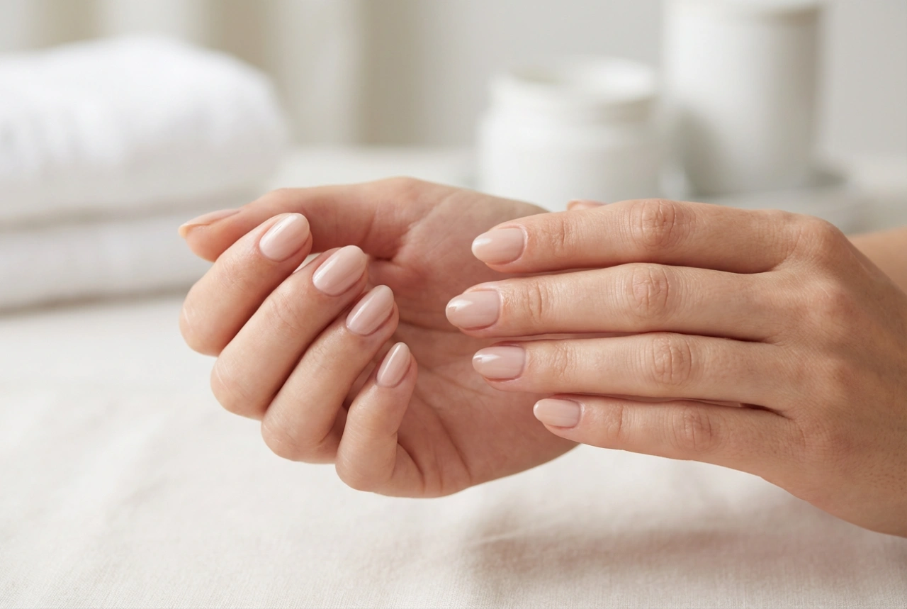 Manucure hybride sur ongles courts : allongement optique et durabilité