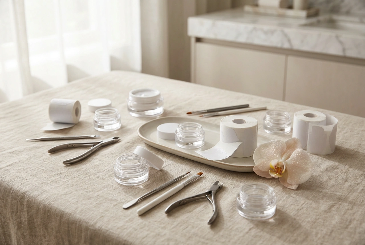Kit de rallongement d'ongles : formes, chablons, gels et accessoires
