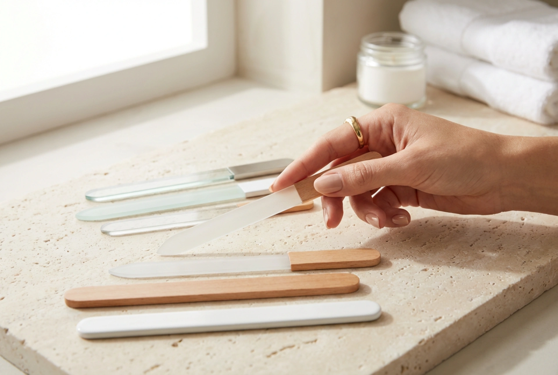 Kit de limes à ongles : grains, formes et technique correcte