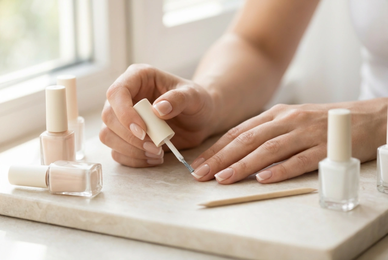 Kit de French Manucure : préparation des ongles et pose de vernis précise