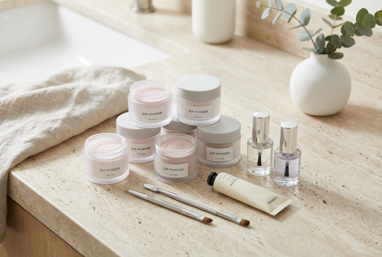 Kit de manucure au titane : contenu, application de la poudre de trempage et soins