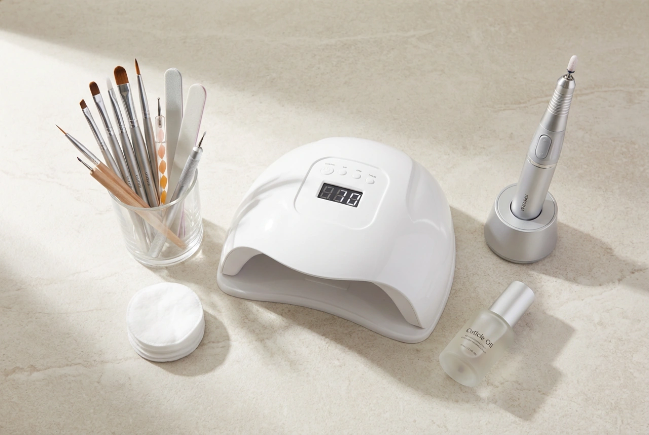 Équipement pour ongles à domicile : de la lampe à la ponceuse, comment bien les utiliser