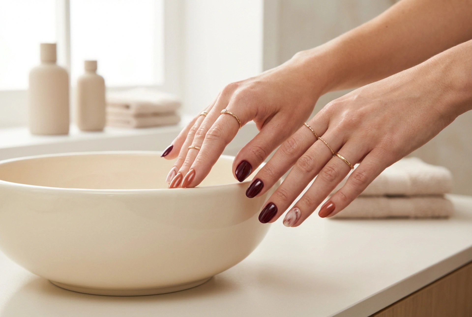 Manucure hybride d'automne : couleurs, décorations et techniques pour un effet durable