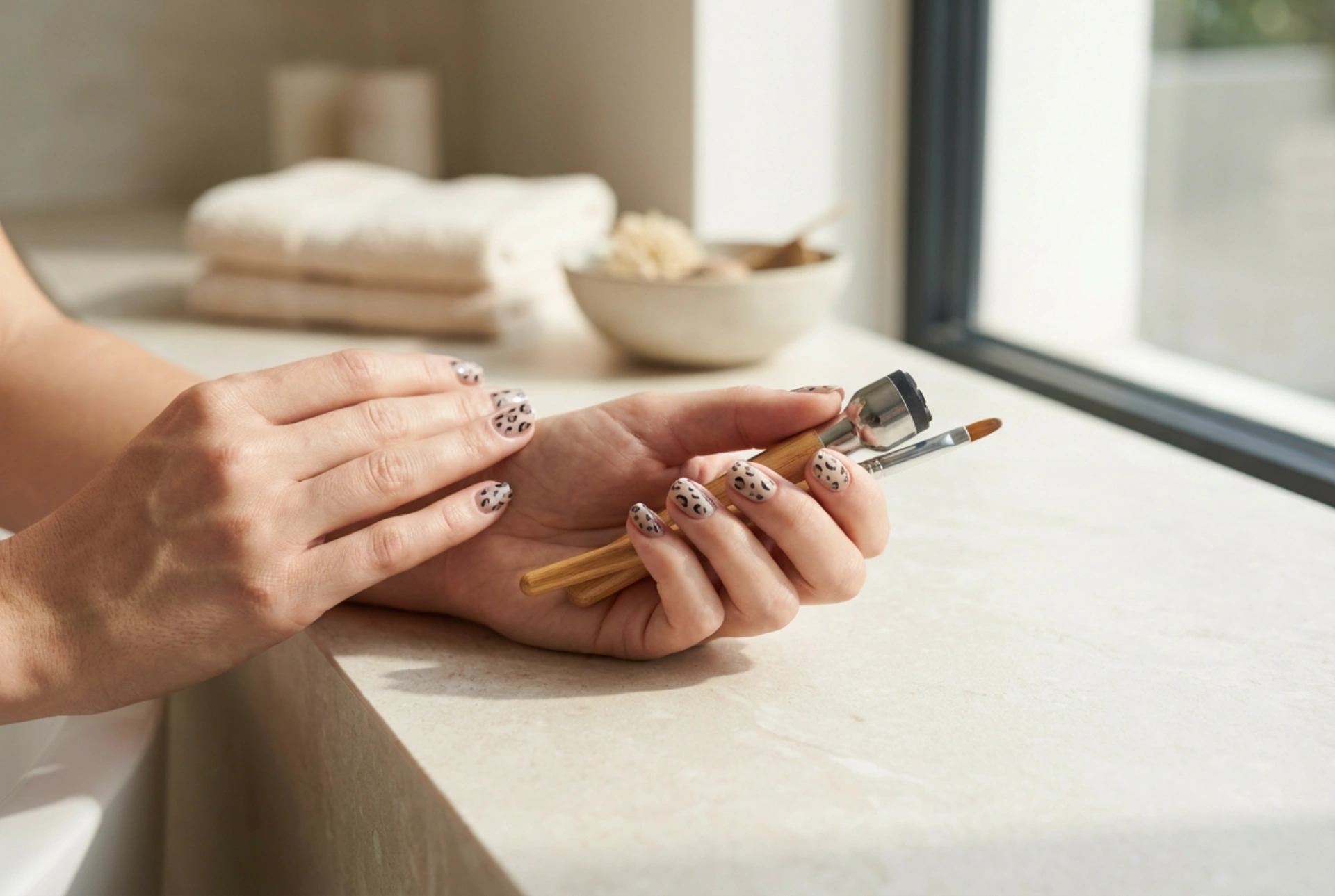 Manucure léopard : un motif rapide pas à pas au pinceau et au tampon