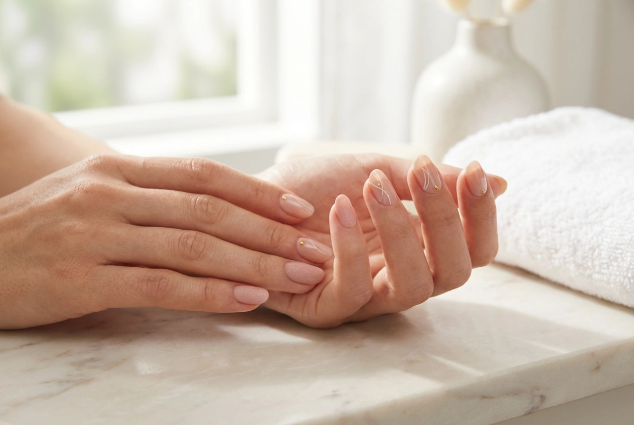 Couleur des ongles en gel hybride : règles de sélection, finitions et décorations