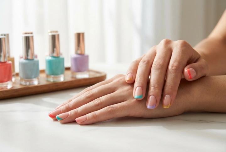 Manucure française colorée : comment tracer des lignes parfaites et associer les couleurs