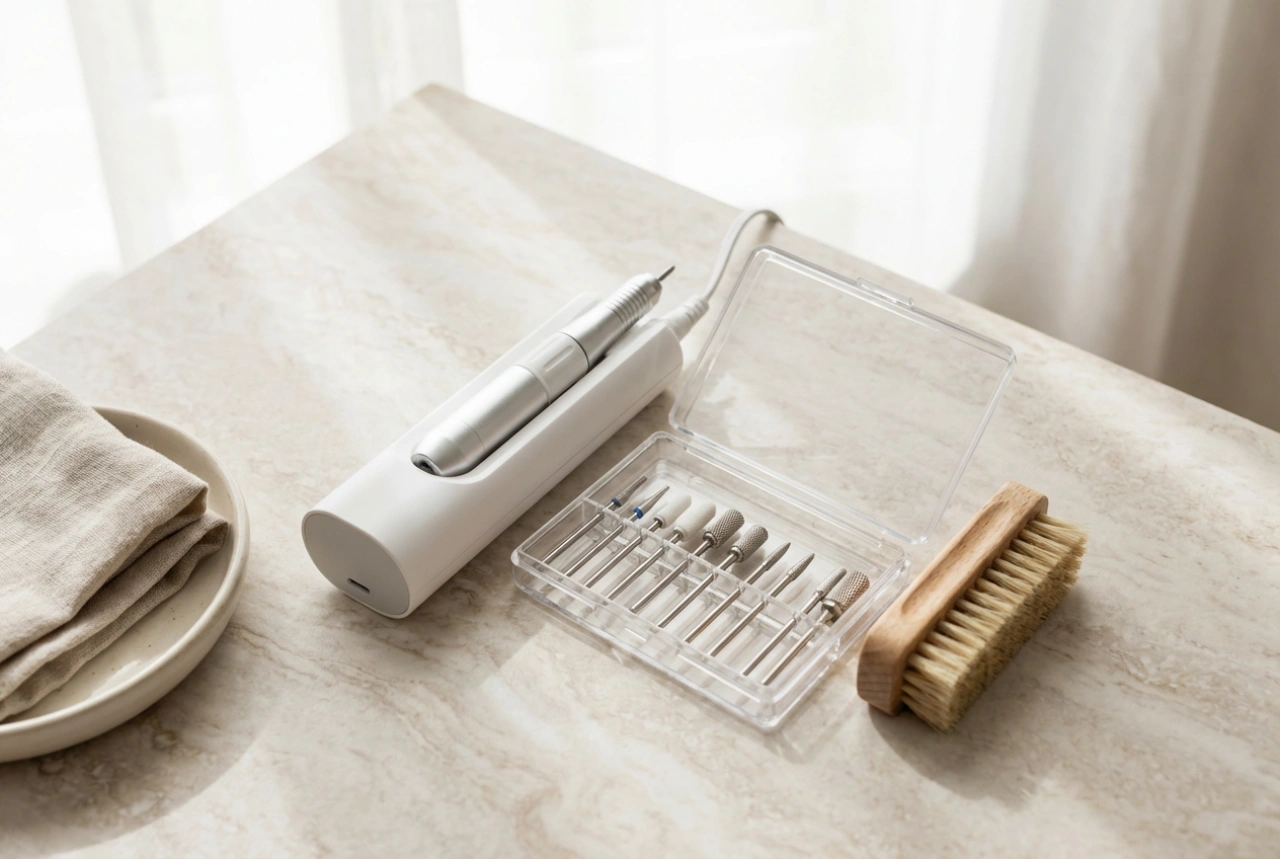 Fraiseuse à ongles à domicile : de la première utilisation à l'entretien des embouts