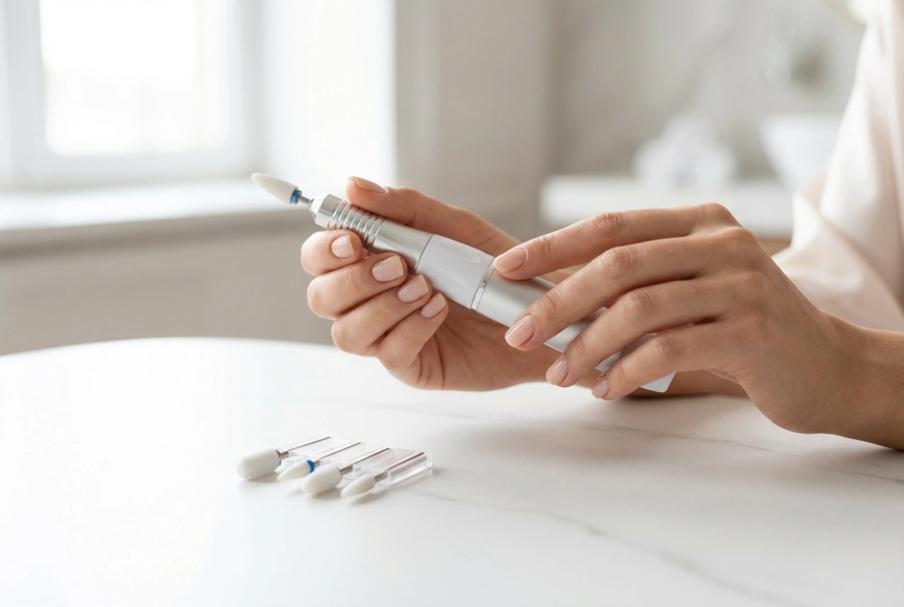 Retirer le vernis semi-permanent à la ponceuse à la maison : choix des embouts et sécurité