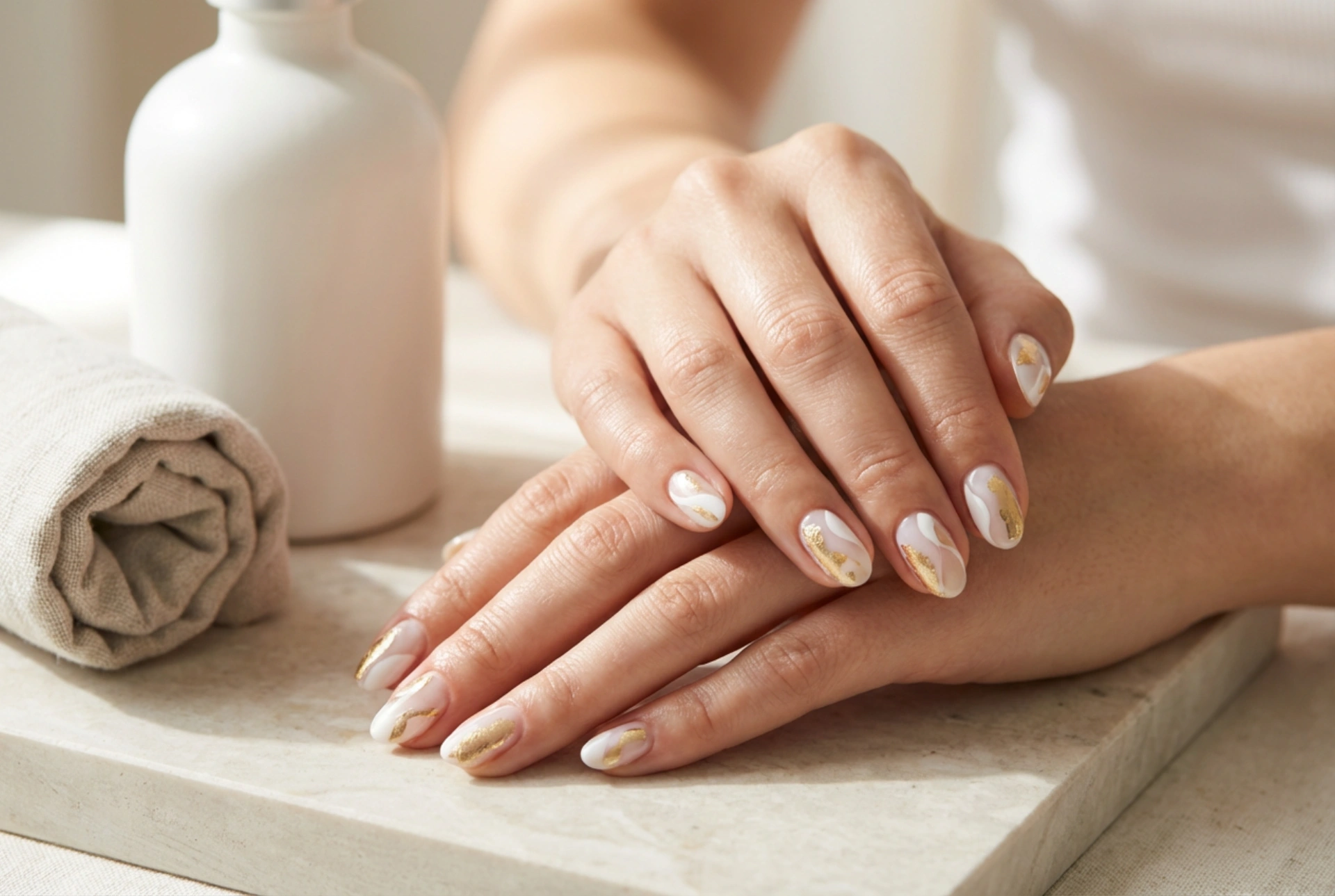Ongles blancs et dorés : décorations élégantes et techniques éprouvées