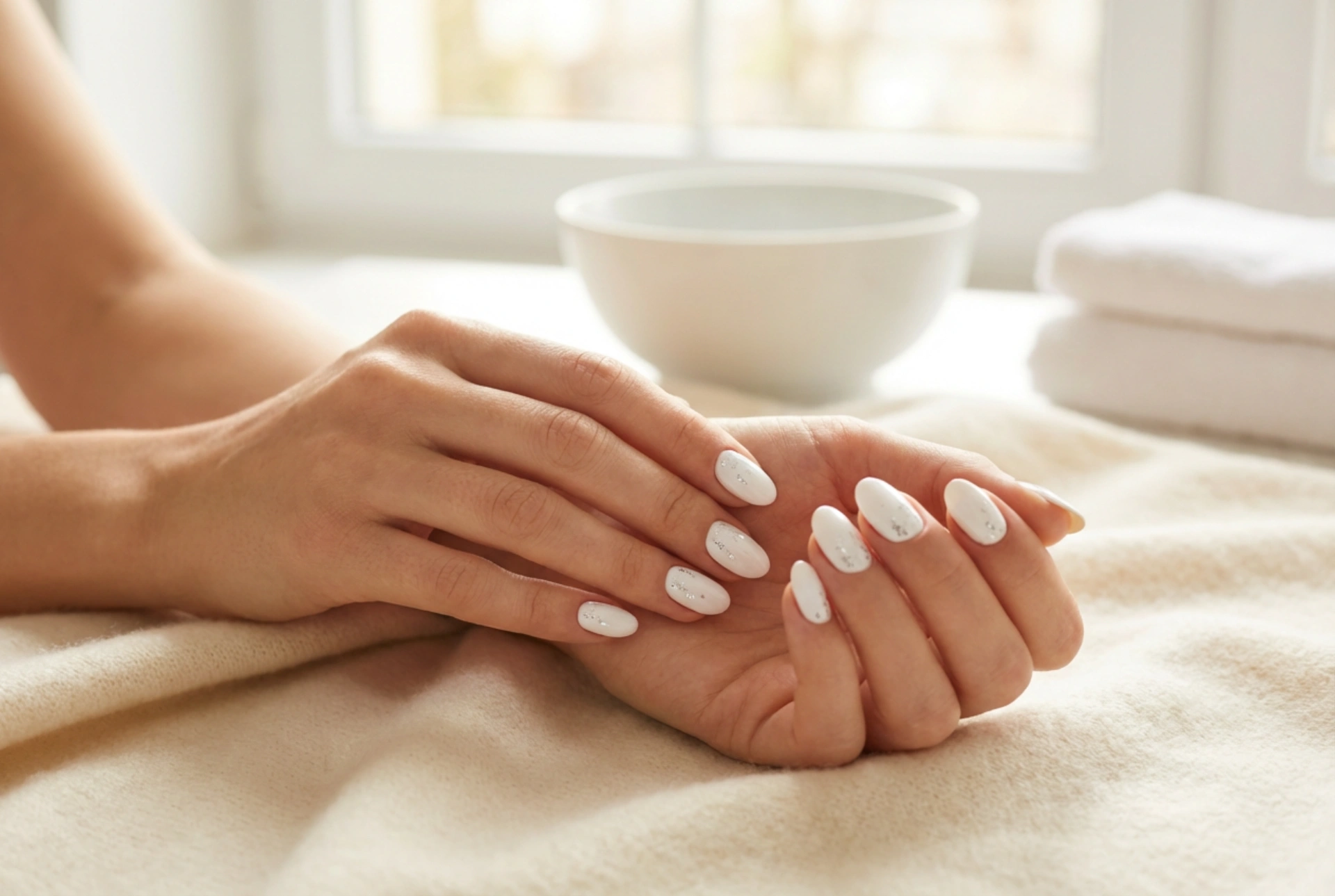 Ongles blancs festifs : préparation de l'ongle, motifs et protection