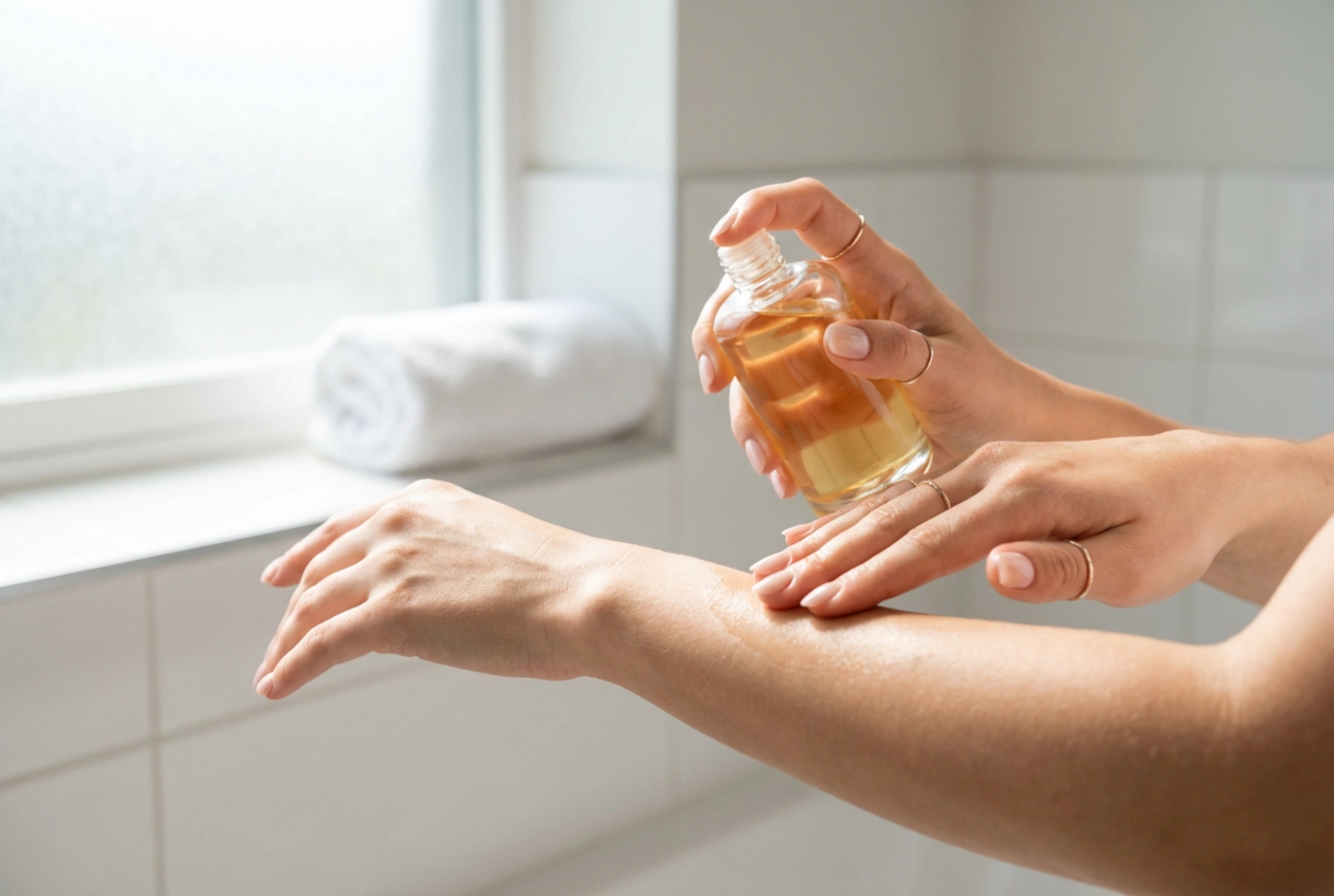 Huile corporelle : application sur peau sèche ou humide et meilleures techniques