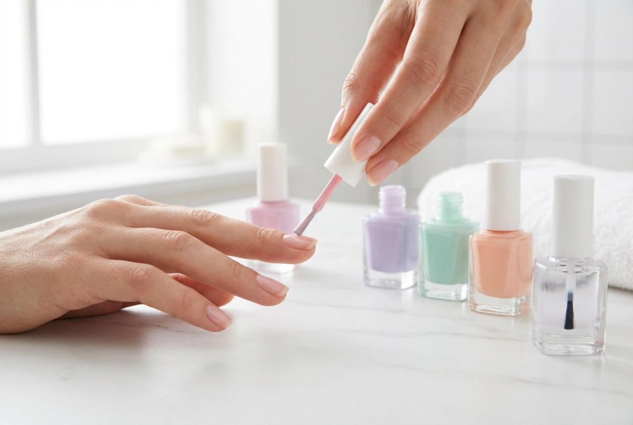 Manucure pastel étape par étape : choix des teintes, application sans traces et top coat