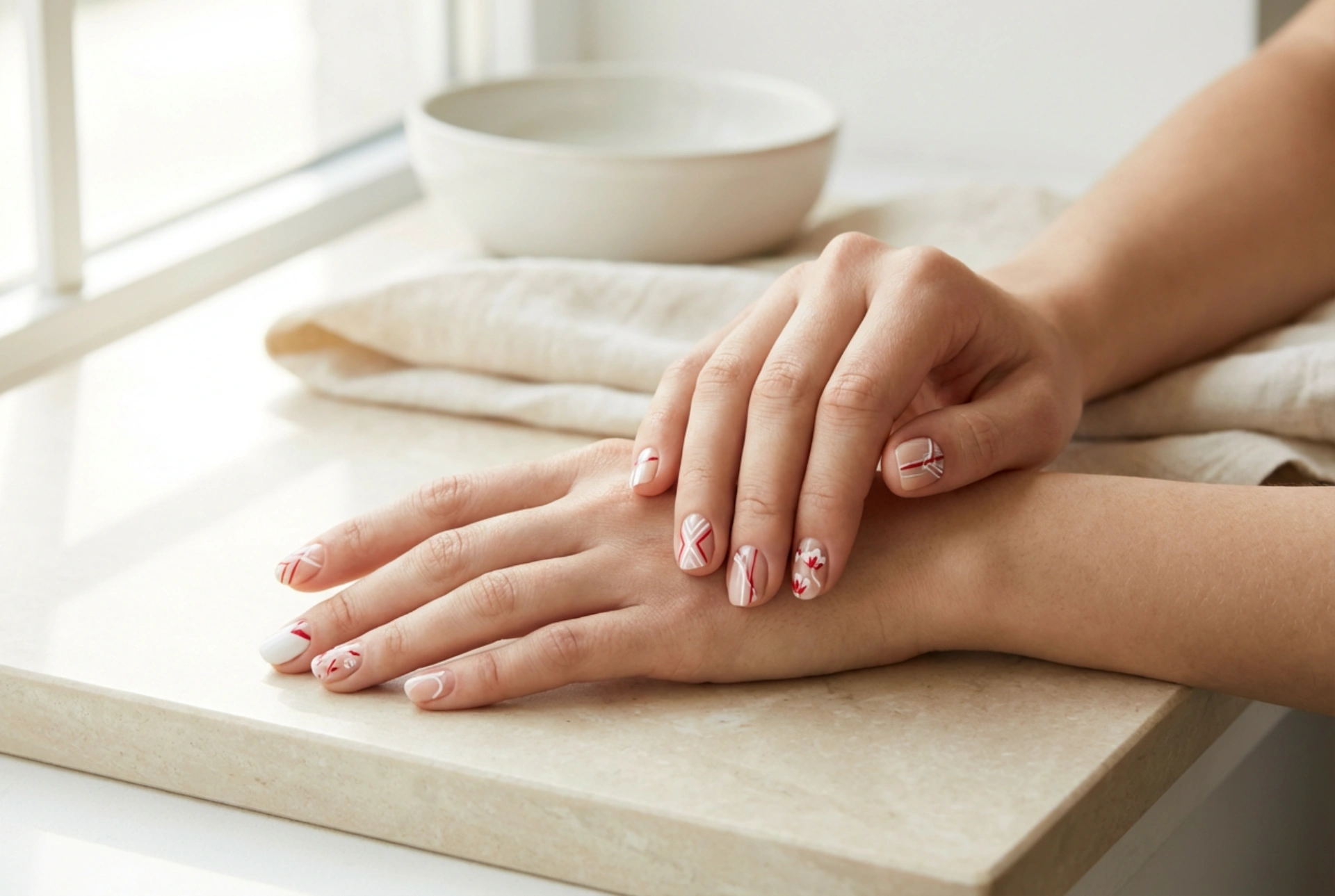 Ongles blancs et rouges : 5 techniques de décoration et guide pas à pas