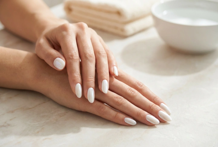 Ongles blancs nacrés : comment obtenir l'effet coquillage et miroir