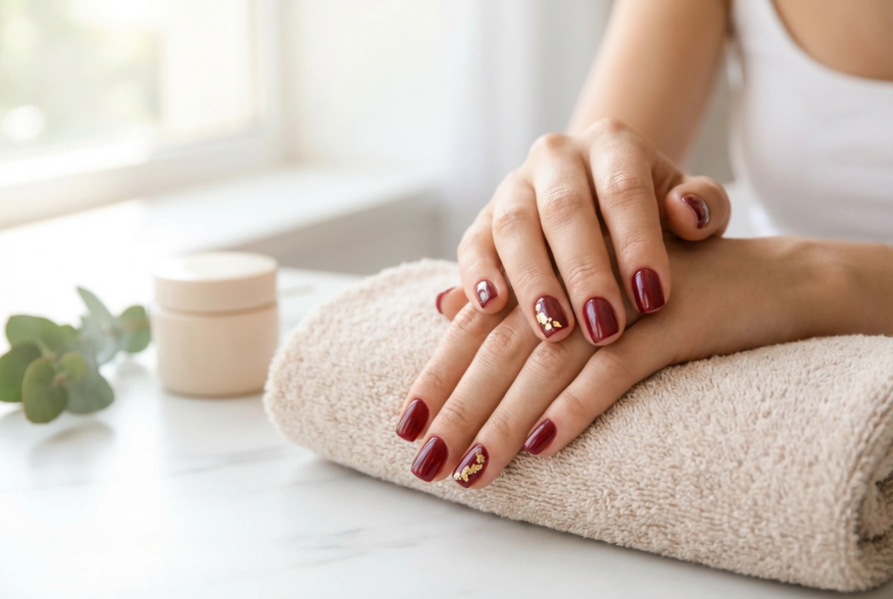 Ongles bordeaux et or : comment associer les teintes et les décorations pas à pas