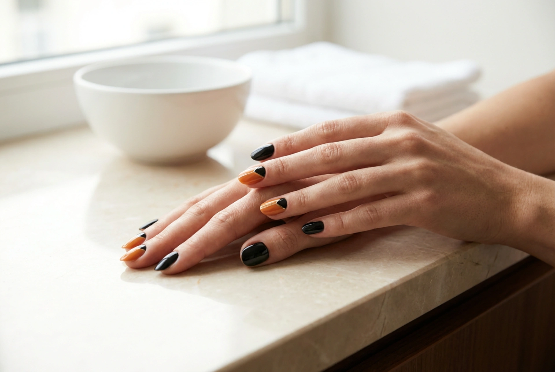 Ongles noir et orange : stylisations pour Halloween et le quotidien étape par étape