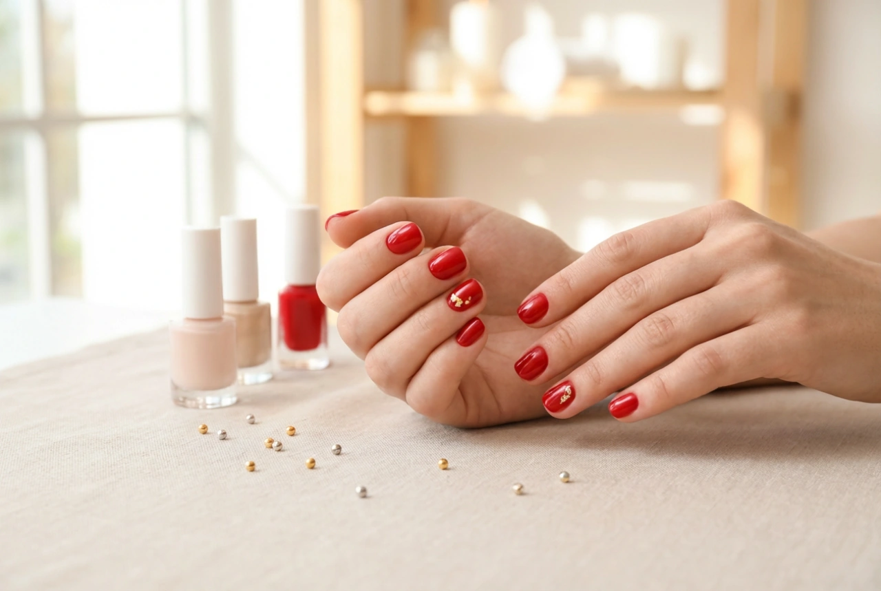 Ongles rouges avec décorations : quels accents choisir et comment les appliquer