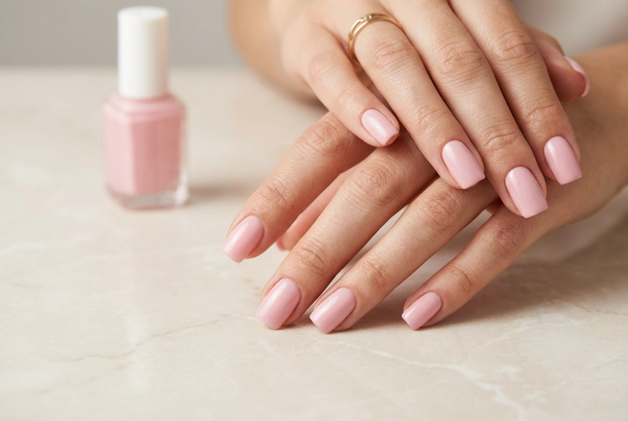 Ongles carrés roses : une manucure subtile étape par étape