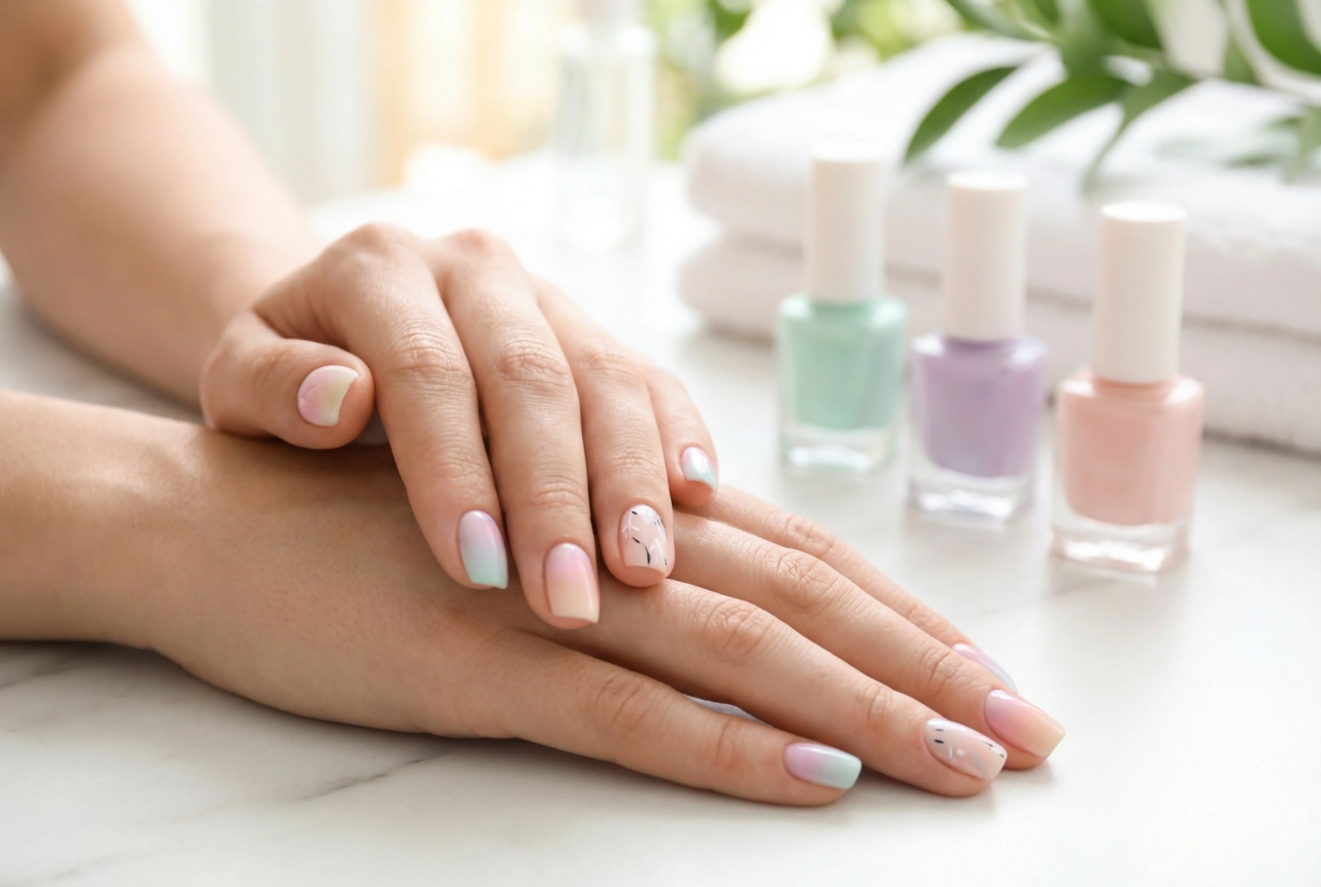 Ongles pastel colorés : combiner les teintes, l'ombré et les motifs