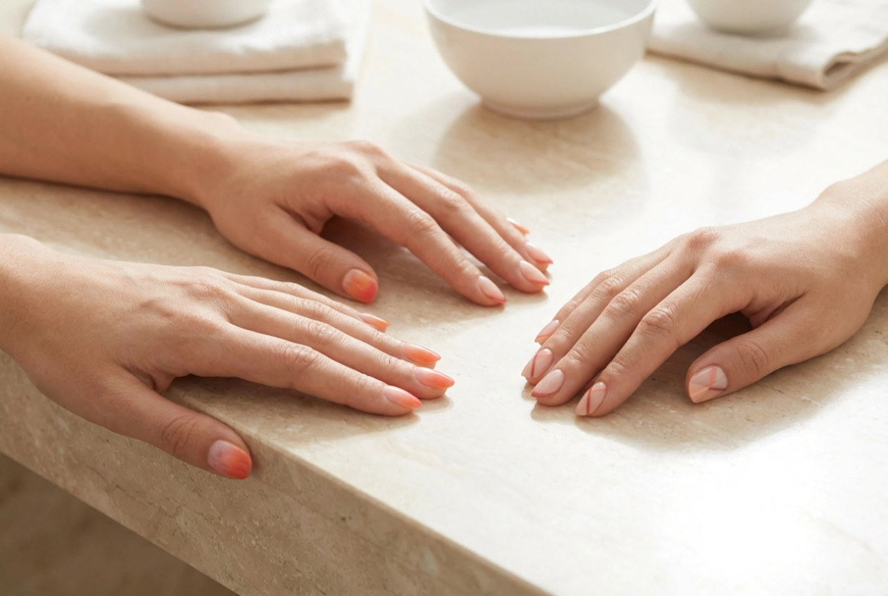 Ongles Orange et Rose : Ombré, French Manucure et Motifs Géométriques