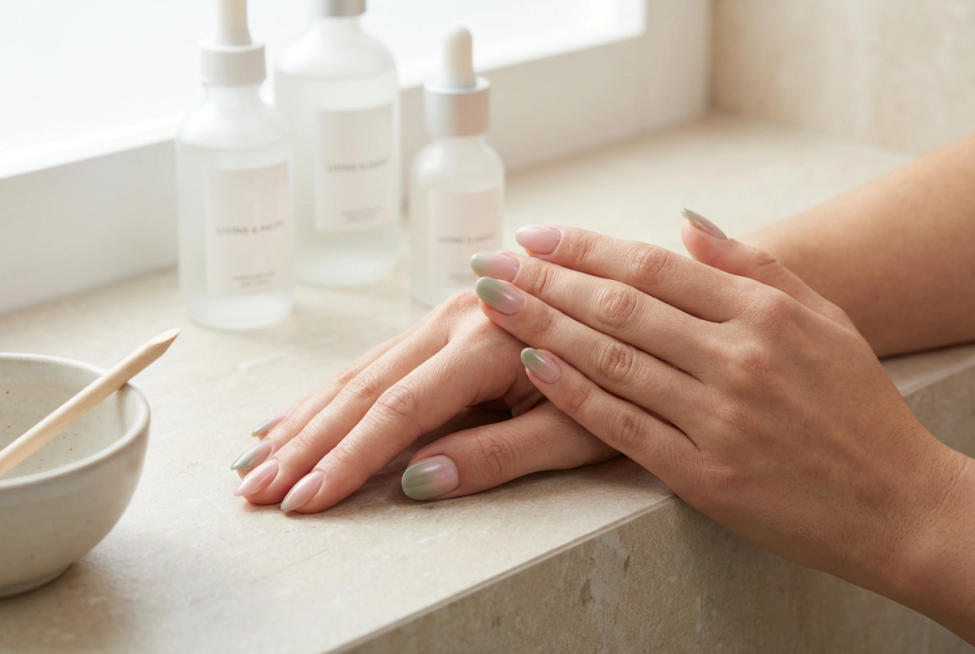 Ongles rose et vert : associations contrastées et techniques d'application