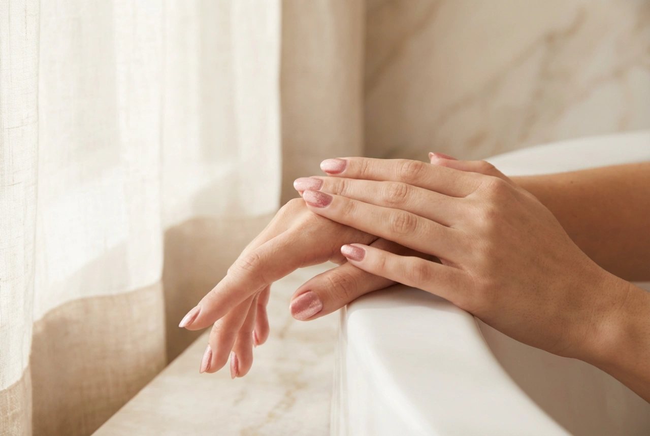 Ongles rose doré : accents délicats et effet durable