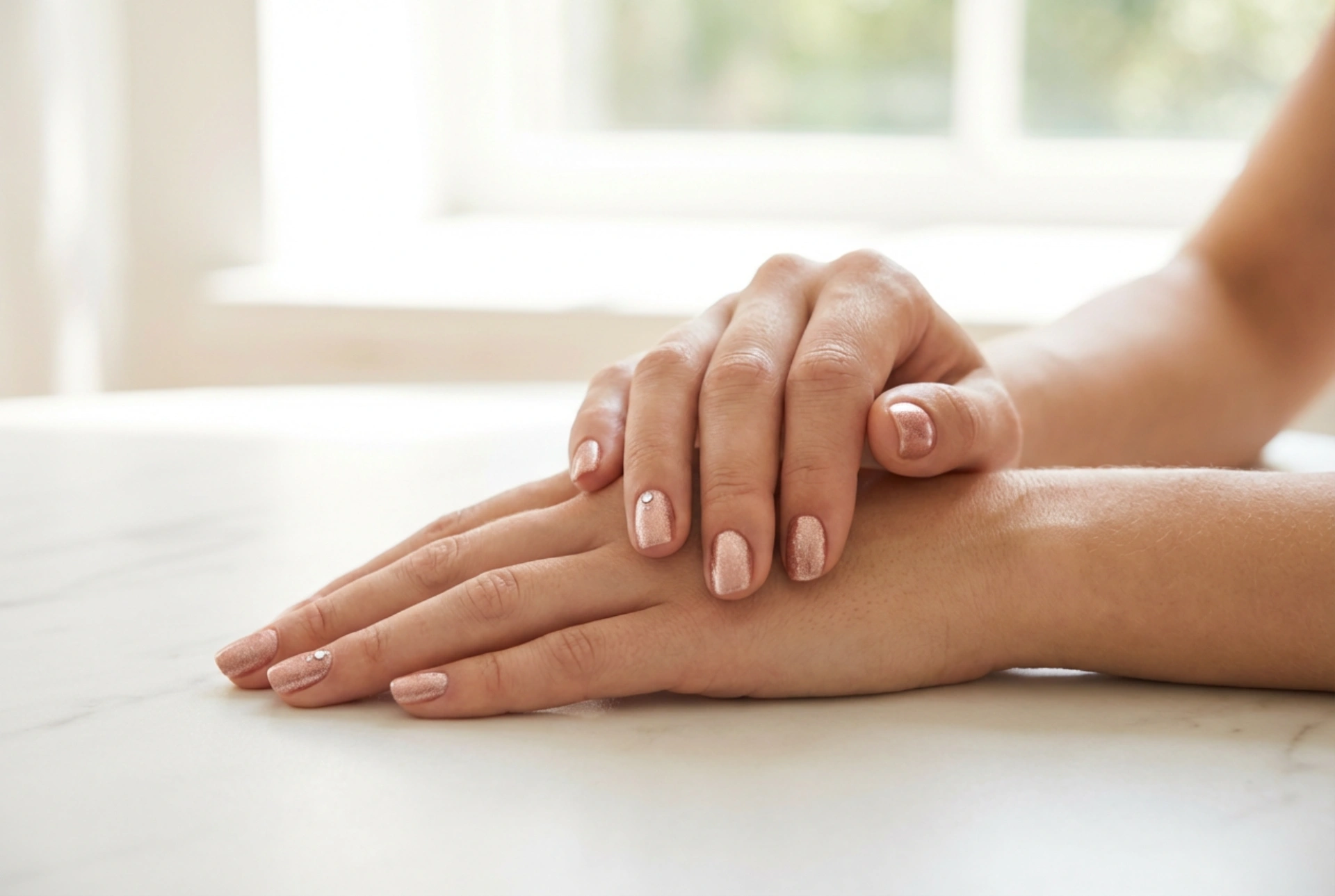 Ongles rose gold délicats : des décorations simples étape par étape
