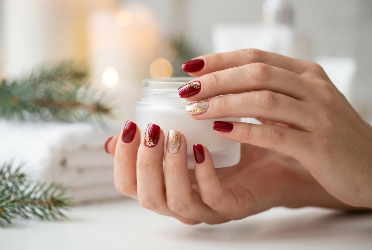 Ongles de fête rouge et or : techniques simples et décorations élégantes