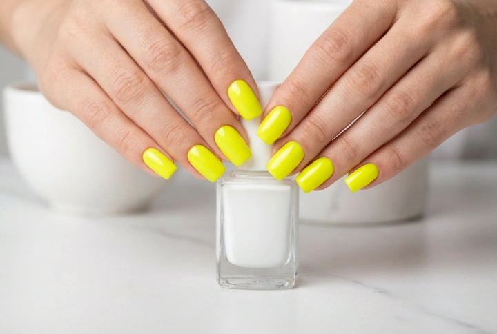 Ongles jaune néon : comment appliquer le vernis uniformément et sans traces