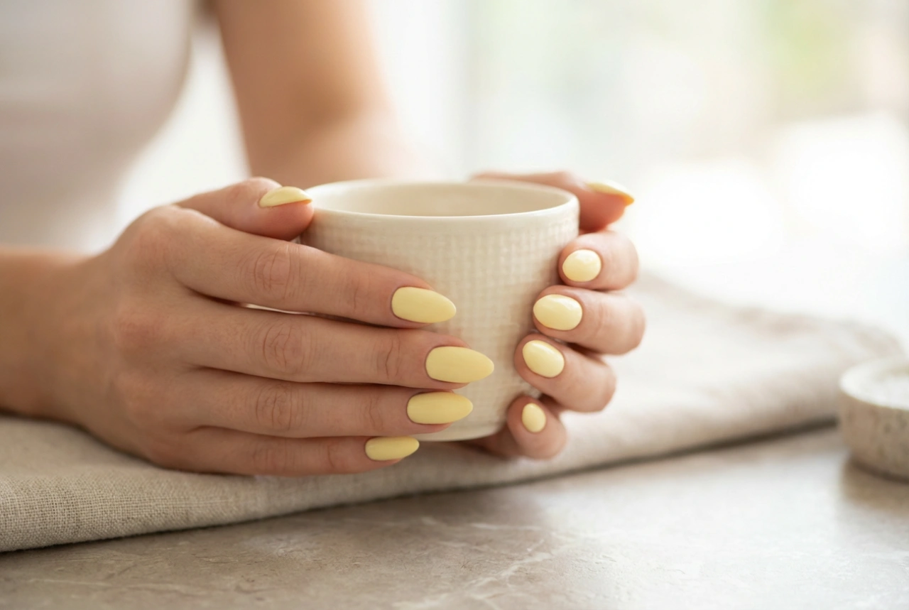 Ongles jaune pastel : une manucure délicate pour le quotidien