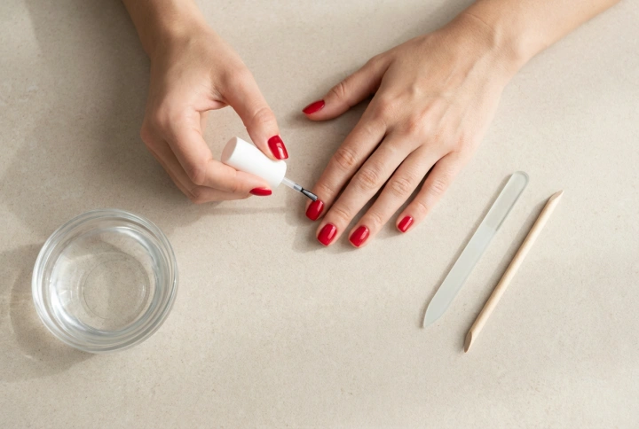 De beaux ongles rouges à la maison : préparation, application, finition