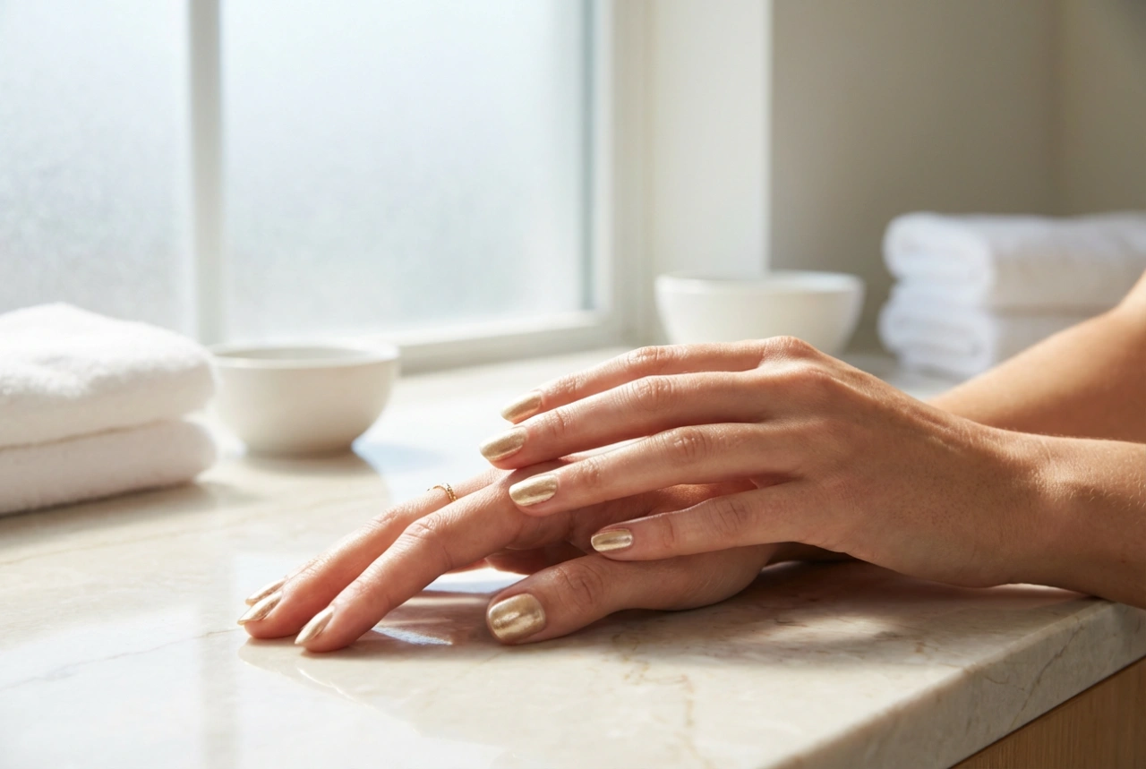 Ongles dorés pour un mariage étape par étape : une brillance subtile et élégante