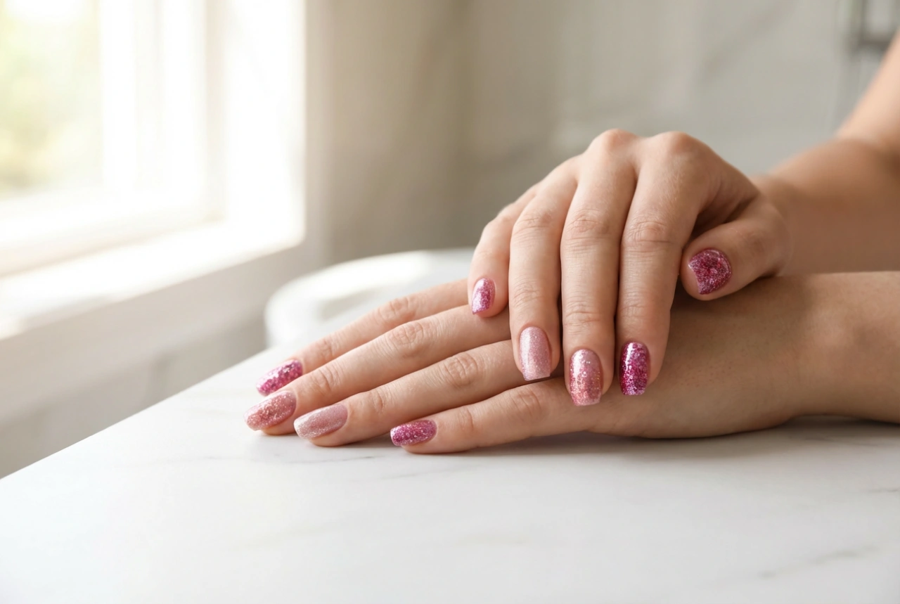 Ongles rose pailleté : comment associer les nuances et les textures