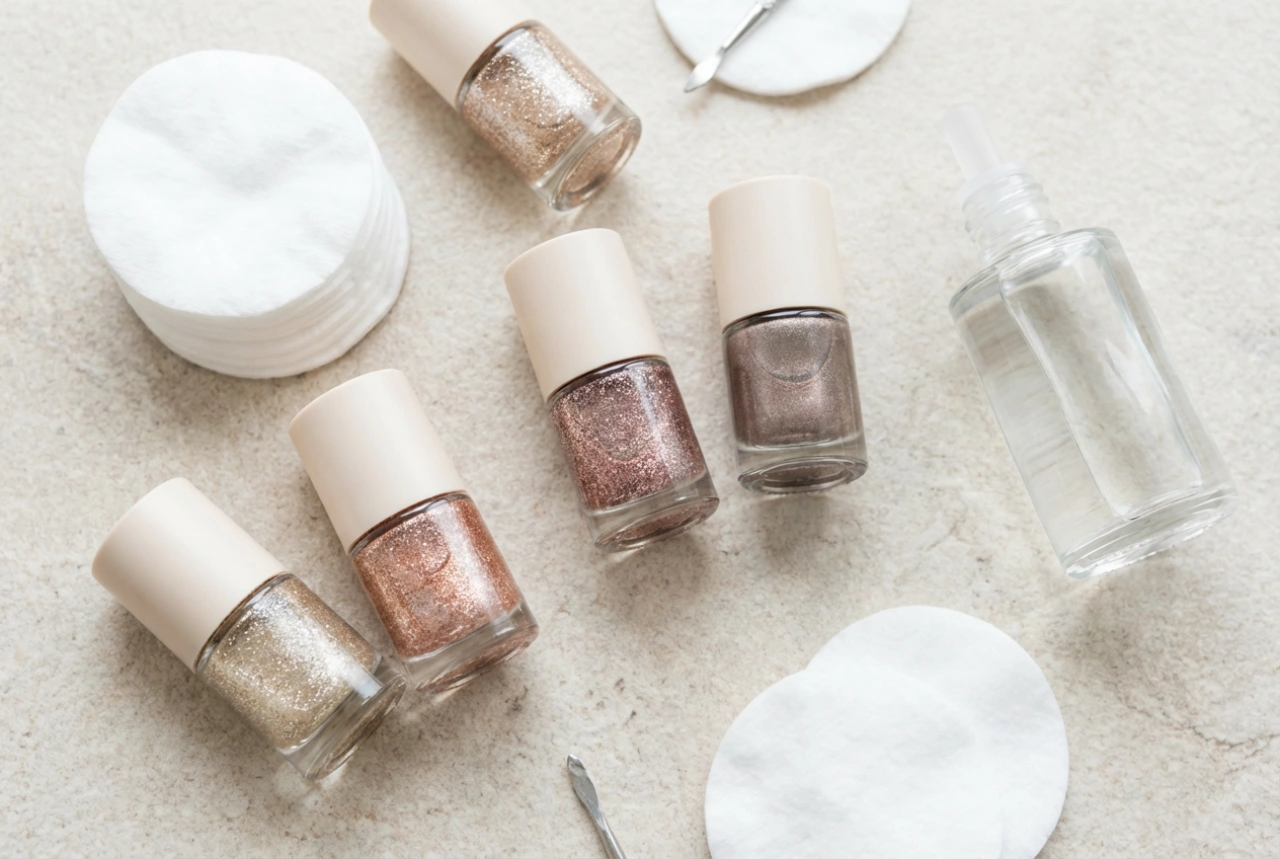 Vernis à ongles pailletés : techniques d'application et retrait facile