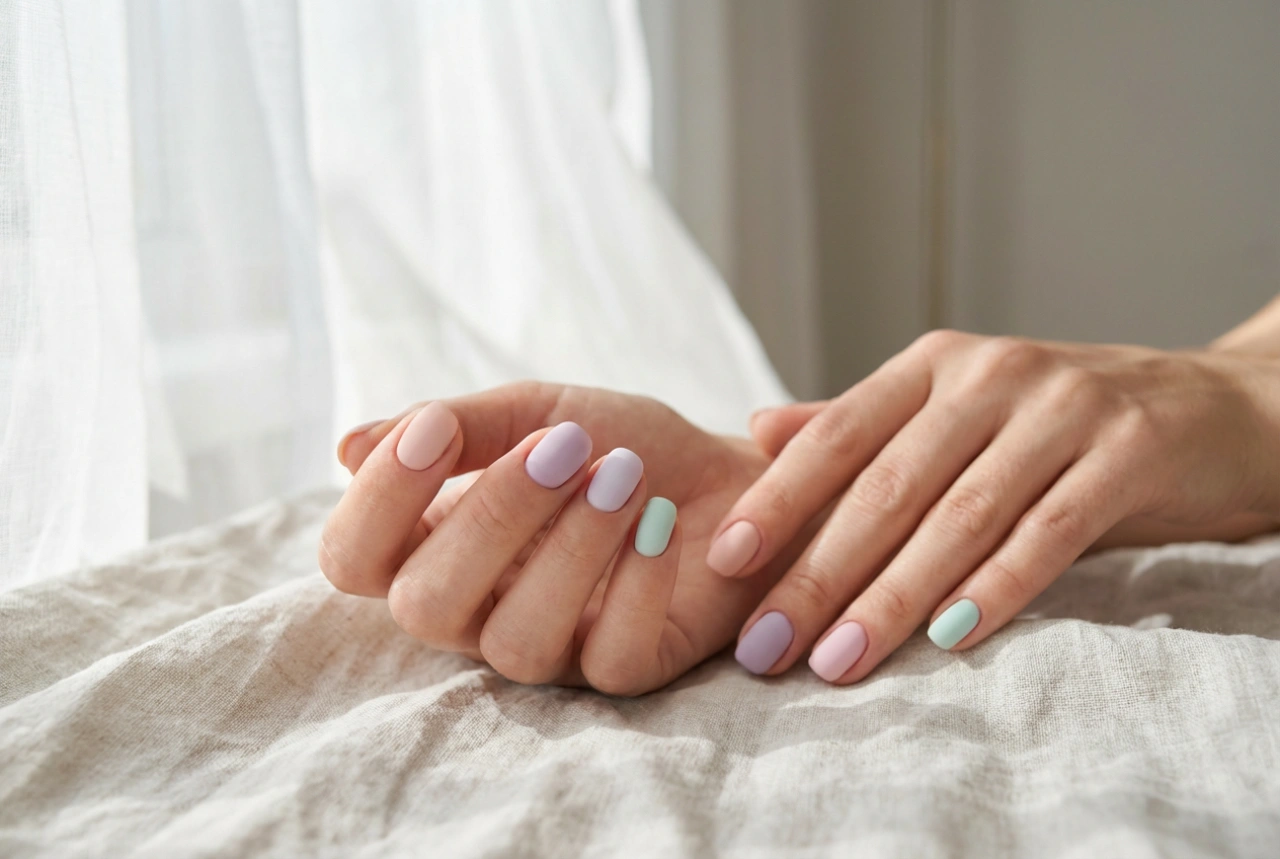 Manucure mate pour l'été : couleurs pastel, top coat et longue tenue