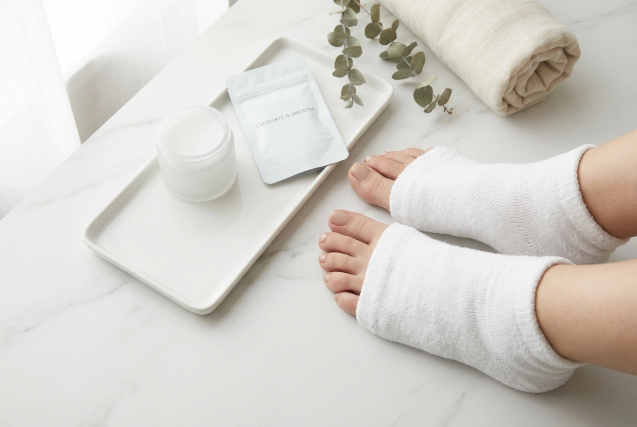 Masque pour les pieds : comment utiliser les chaussettes exfoliantes et crémeuses
