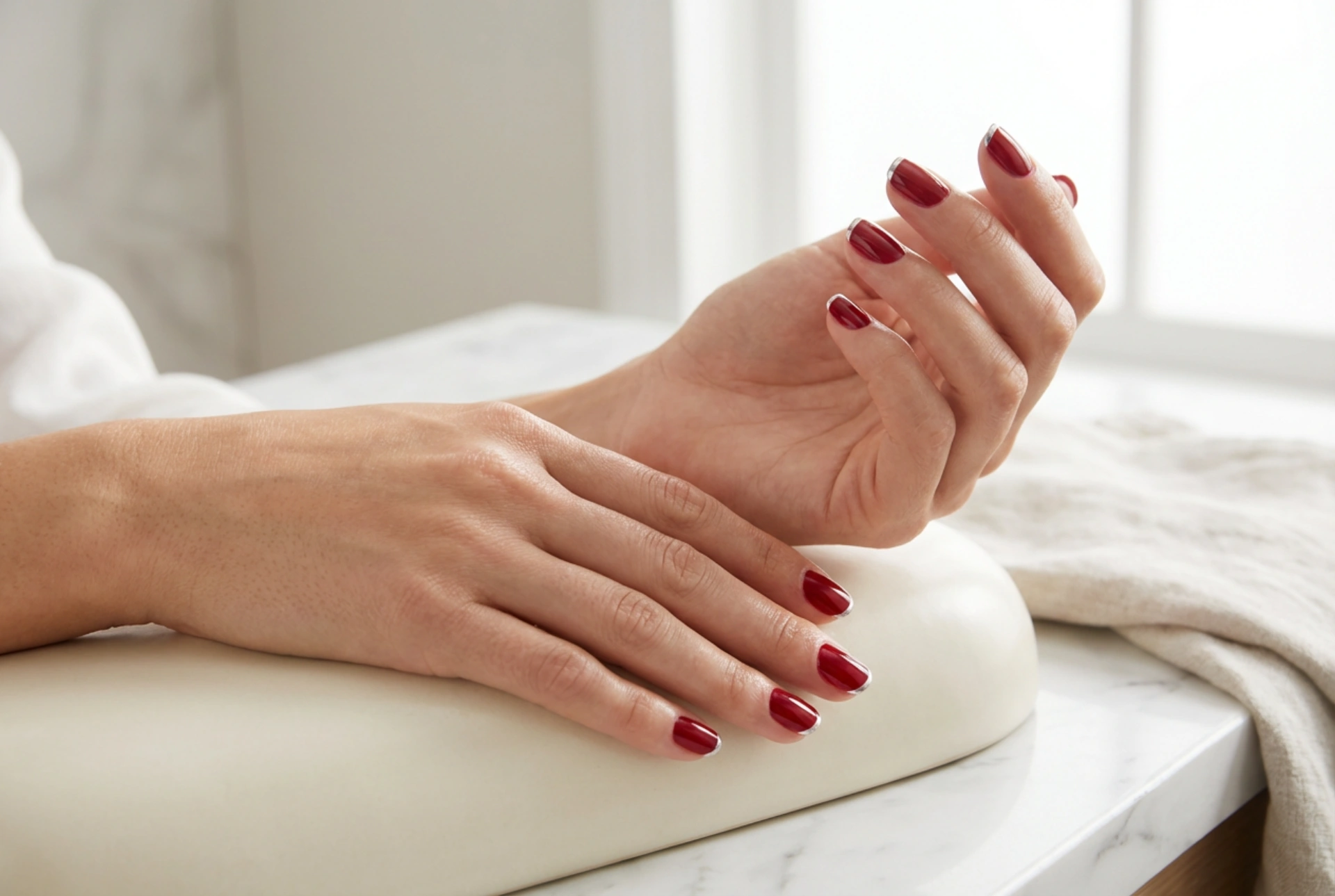 Ongles rouge et argent : associations harmonieuses et décorations simples