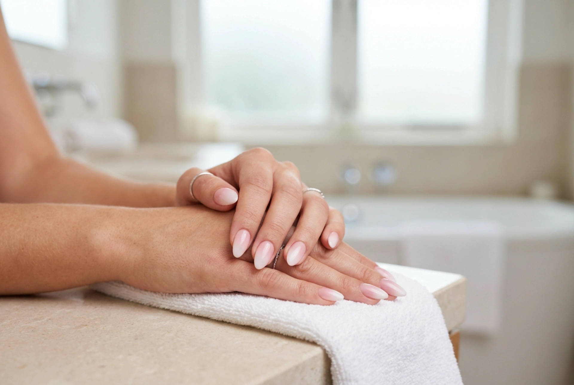 Effet naturel : l'ombré sur ongles naturels, ou le baby boomer classique