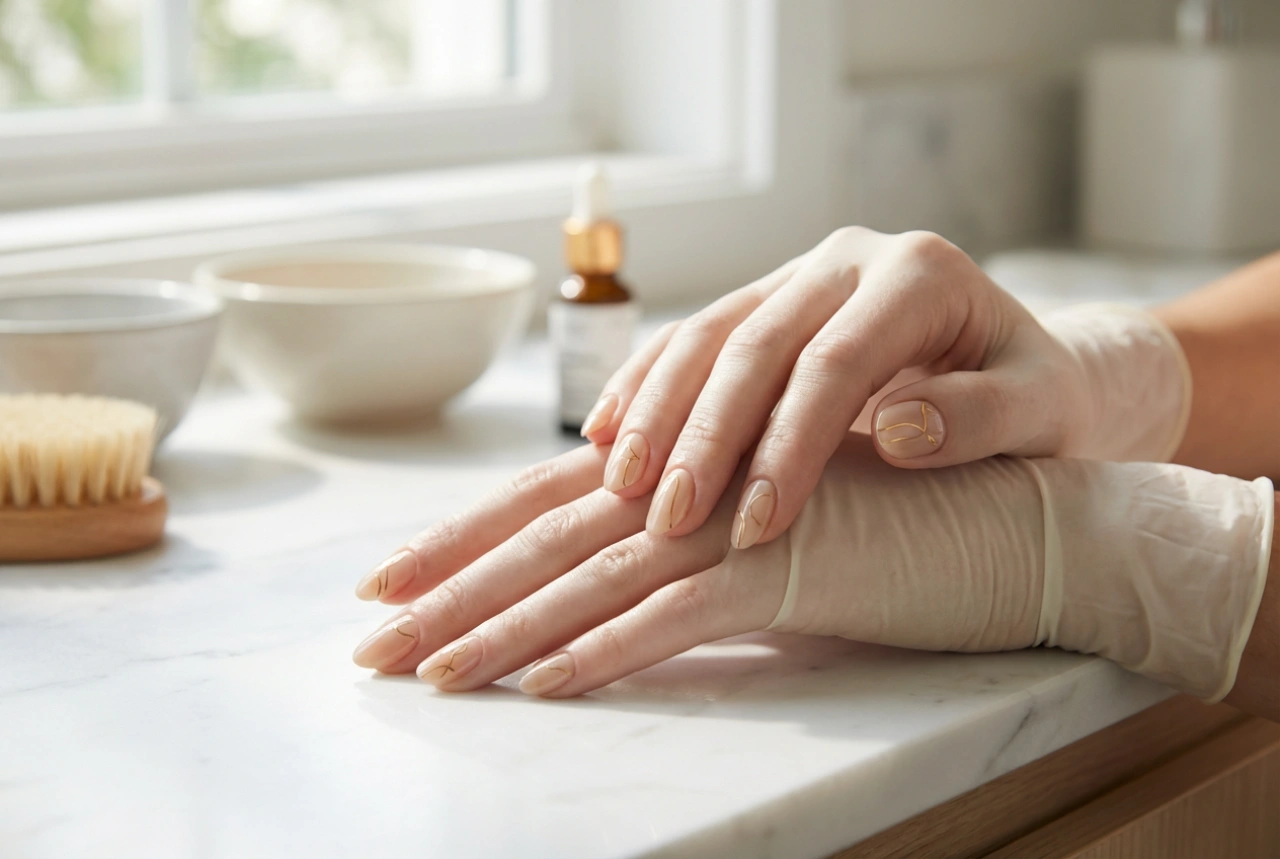 Ongles naturels délicats : motifs simples étape par étape