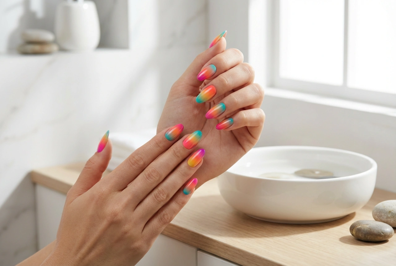 Ongles ombrés colorés : techniques d'association de plusieurs nuances