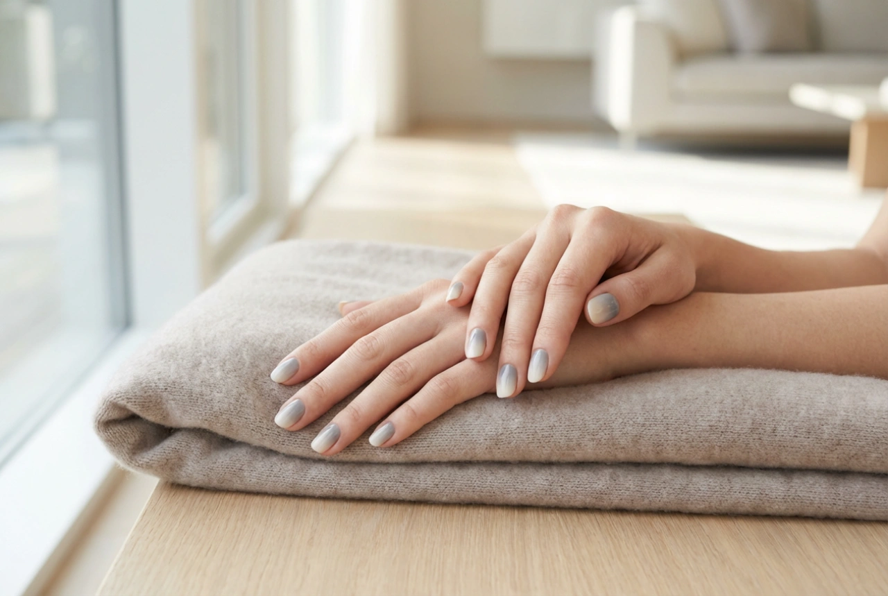 Ongles ombré gris étape par étape : l'élégance feutrée à la maison