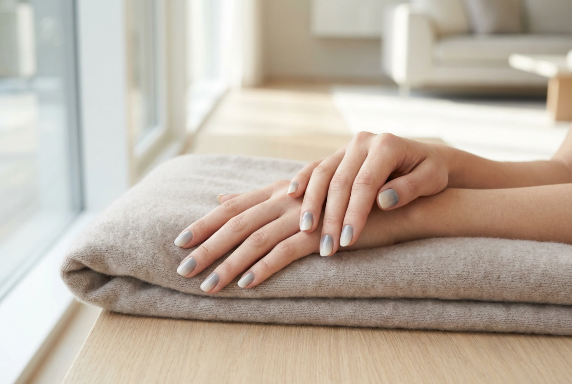 Ongles ombré gris étape par étape : l'élégance feutrée à la maison