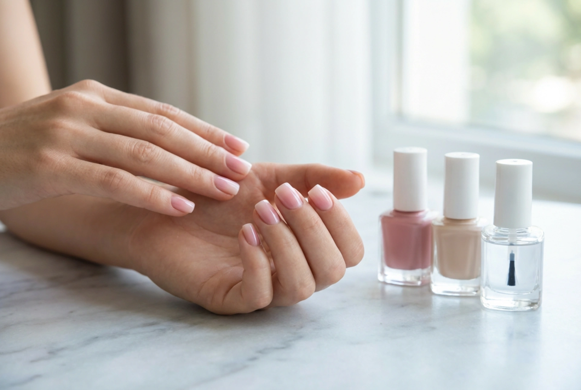 Comment obtenir des ongles ombre rose : choix du rose et association avec le nude
